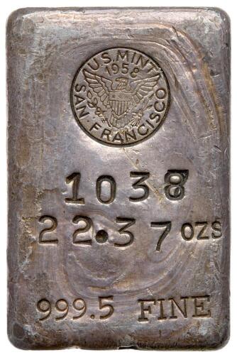 1958 U.S. Mint San Francisco Silver Bar
