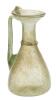 Roman Glass, Translucent Green Glass Juglet ca. 4th Century A.D.