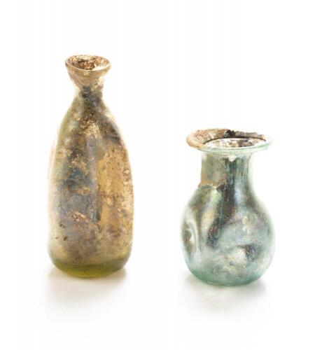 Two (2) Examples of Roman Indentation Glass ca. 4th Century B.C.