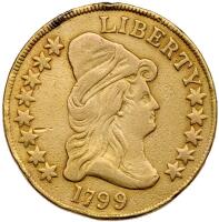 1799 $10 Bust Sharpness of VF