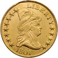 1801 $10 Bust Sharpness of XF
