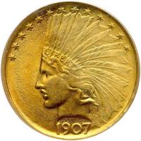 1907 $10 Indian. No Periods PCGS MS61