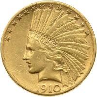 1910-S $10 Indian VF