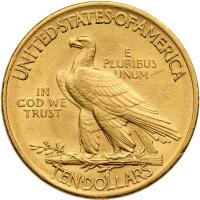 1911 $10 Indian AU58