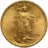 1916-S $20 St. Gaudens PCGS MS64
