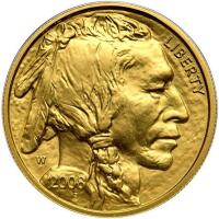 2008-W 1/10 oz Gem Unc Gold Buffalo .999 Fine