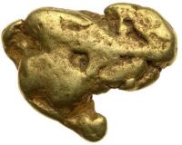 GOLD NUGGET. 3.07 grams, 13.5 mm. 22+ karat pure