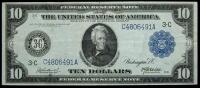 1914, $10 Federal Reserve Note Philadelpha, Pa. VF