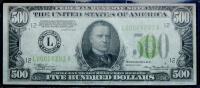 1934, $500 Federal Reserve Note. San Francisco, California VF