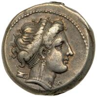 Campania, Neapolis. Ca. 325-241 BC. Silver Nomos (7.53 g) Choice VF