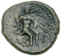 Sicily, Leontini. AE 22 (7.27g). Struck after 210 BC