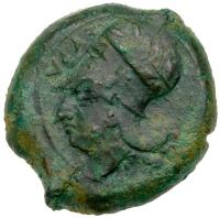 Sicily, Syracuse. 344-336. AE Trias, 20 mm (8.56 g) Choice VF