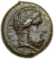 Sicily, Syracuse. Timoleon 344-317 BC. Third Democracy. AE Hemilitron 24 mm (18.