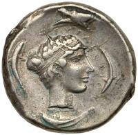 Sicily, Syracuse. Second Democracy, 455-405 BC. Silver Tetradrachm (17.38g) Choi
