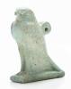 Egyptian Pale Green Glaze Faience Amulet of Horus Falcon, 26th Dynasty