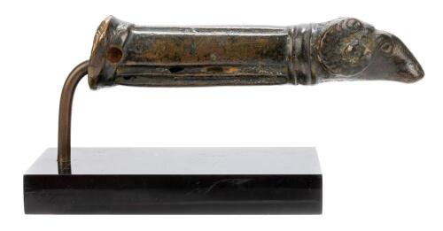 Roman Bronze Rams Head Patera Handle 1st-3rd Century A.D.
