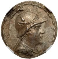 Bactria. Eukratides, c. 171-145 BC. Silver Tetradrachm (16.42 gr.)