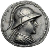 Baktrian Kingdom. Eukratides I. Silver Tetradrachm (16.30 g), ca. 171-145 BC VF