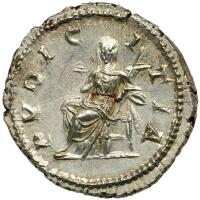 Julia Domna, wife of Septimius Severus. Silver Denarius (3.23g) Mint State