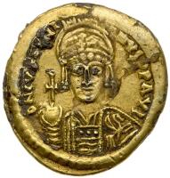 Justanian I, 527-565. Fouree Solidus (4.11 g)