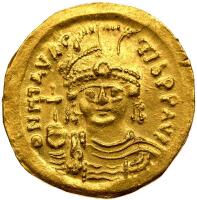 Maurice Tiberius, 582-602. Gold Solidus (4.43g) Superb XF