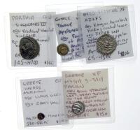 5-piece lot of Ancient Greek Silver Coins