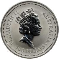 Australia. Platinum 100 Dollars, 1989 PCGS MS64