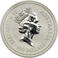 Australia. Platinum 100 Dollars, 1992 Gem Proof