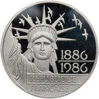 France. Platinum 100 Francs, 1986 PCGS PF69 Deep Cameo