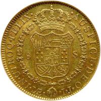 Peru. 8 Escudos, 1796-IJ (Lima) NGC AU55