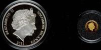 Solomon Islands. Gold 5 Dollars and Silver 10 Dollars, 2011 Choice Brilliant Pro