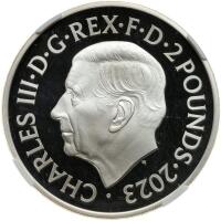 Great Britain. 2023 1 ozt. Silver 2 Pounds. Charles III.