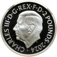 Great Britain. 2024. Silver 2 Pound. Charles III. Britannia & Liberty