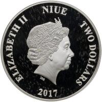 Niue. Snow White and the Seven Dwarfs 2 Dollar, 2017 Choice Brilliant Proof