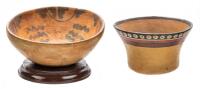 Two (2) Pre-Columbian Nazca Polychrome Terracotta Bowls, Peru