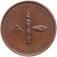 France. Bronze Medal, ND (c.1848) PCGS MS63