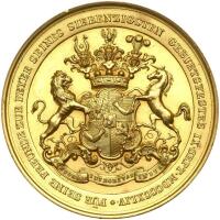German States: Frankfurt am Main. Gilt Bronze Medal, 1844 About Unc