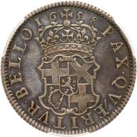 Great Britain. Shilling, 1658 PCGS About Unc