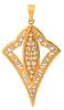 Lady's 14K Yellow Gold and Diamond Contemporary Designed Arrow-Shaped Pendant - 2