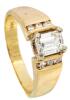 Ladies .50 Carat Diamond and 14K Yellow Gold Ring with Accent Diamonds - 2
