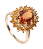 Ladies 14K Yellow Gold Ring with a Stunning, Intense Orange Topaz