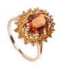Ladies 14K Yellow Gold Ring with a Stunning, Intense Orange Topaz