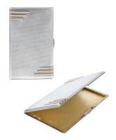 Cartier Sterling Silver Art Deco Style Cigarette Case. Perfect for Any Size Business or Calling Card. Stamped Cartier 925 Englan