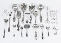Seven (7) Large Sterling Silver Serving Pieces, 7 Small, and Several Unusual Serving Pieces