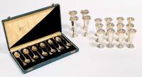 12 (Twelve) Vintage Sterling Silver Cordial Cups by Randahl Sterling, 4 (Four) Cordials by M. Britannia & 12 (Twelve) Demitasse