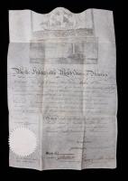 President James Madison, Secretary of State James Monroe Double Signed Ships Passport on Parchment in Exceptional Condition Date