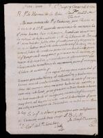 Rare ALS by Father Josef Barona, San Diego Mission 1806 to Father Thomas de la Pe&Atilde;&plusmn;a, Founder of Mission Santa Clara de Asis, Al