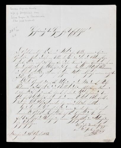 Amalia Augusta of Bavaria, Duchess of Leuchtenberg &acirc;&euro;&ldquo; Signed Document (1823)