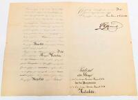 Wilhelm I, King of Prussia and German Emperor &acirc;&euro;&ldquo; Signed Military Commission (1865)