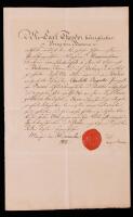 Karl Theodor, Prince of Bavaria &acirc;&euro;&ldquo; Document Signed with Seal (1815)